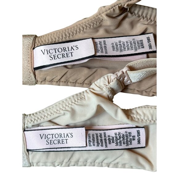 Victorias Secret T-Shirt Bra Size 38D Lot of 2 Lightly Lined Wireless Smooth - Picture 9 of 10